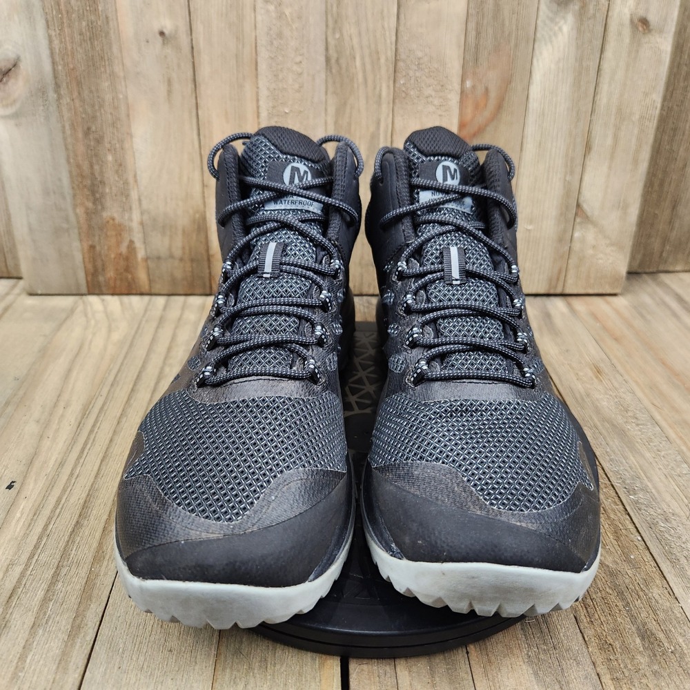 Merrell Nova 2 Mid Hiking Boots Waterproof Mens size 9.5 Wide Black J035579W - Picture 2 of 9